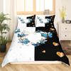 Черно-белый комплект пододеяльника Кинг и Квин Комплект постельного белья для пары Романтические подарки на День святого Валентина Полиэстеровый пододеяльник