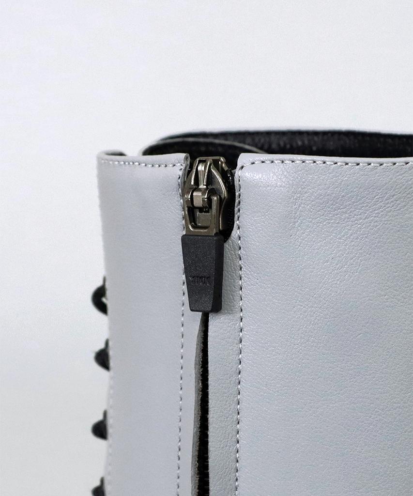 Heenn Mid Calf Monkey Boots. Cloudy Gray