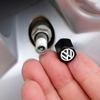 VEMZG1 5Pcs Metal Wheel Air Valve Covers Tire Valve Stem Caps with Keychain for VW CC Golf 6 7 GTI Tiguan B5 B6 B7 MK5 Passat OEM 3B7