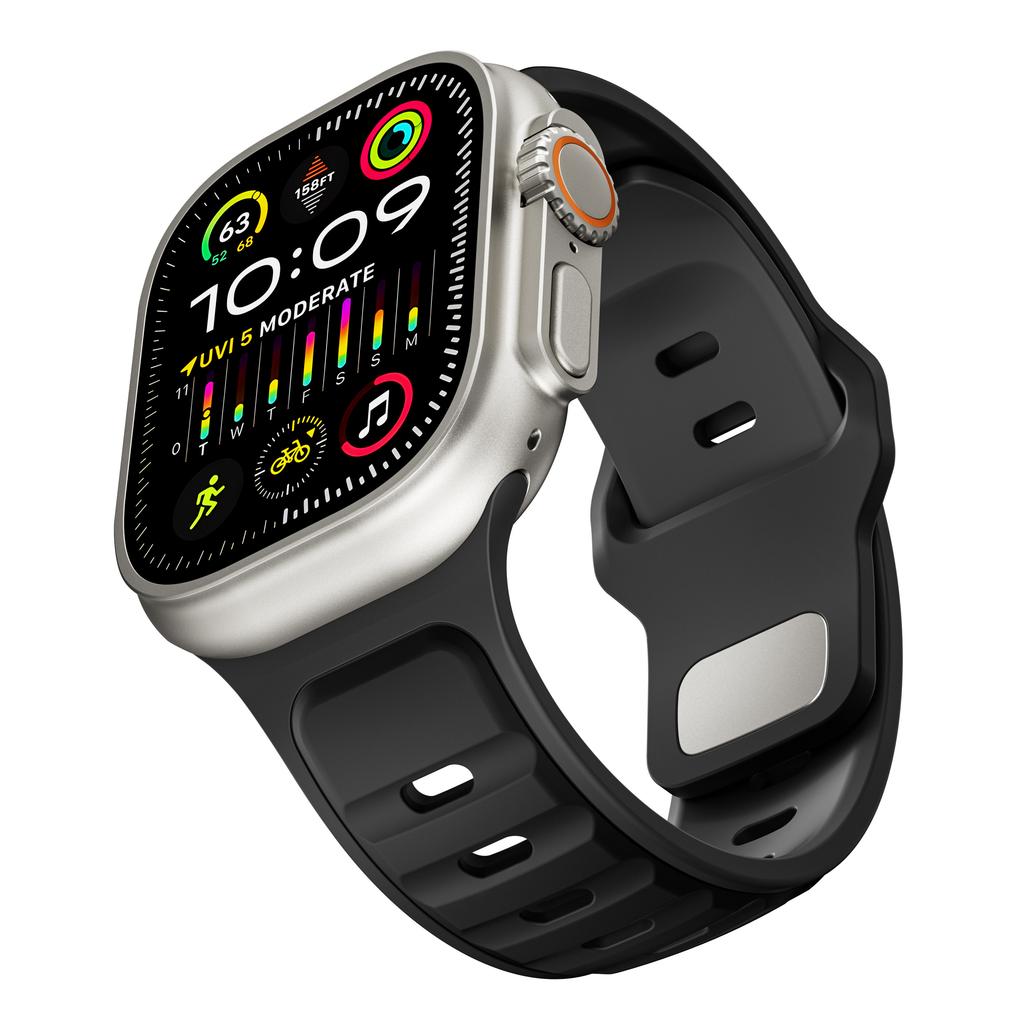sport silicone Bands For Apple watch Ultra2 3 strap 49mm 46mm 45mm 44mm 42mm Bracelet correa IWatch Series 11 10 9 8 7 6 5 SE 3