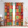 Богемный красочный клетчатый узор напечатанные шторы в стиле ретро 100% полиэстеровое волокно спальня гостиная кабинет украшения шторы