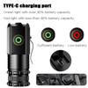 Ultra Bright Mini EDC Flashlight High Quality Aluminium Alloy Torch with 18350 Battery Tail Magnet LED Flashlight Emergency Lamp