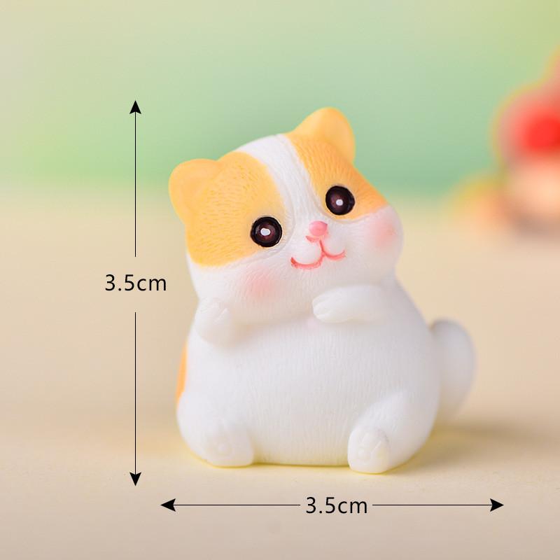 Detailed Resin Orange Tabby Cat Figurines For Creative Garden Projects