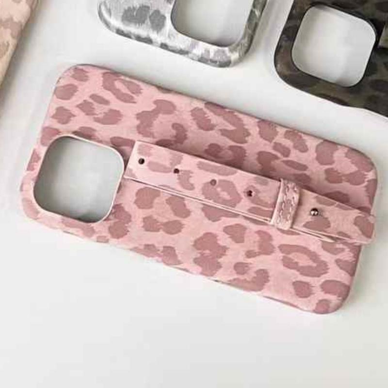 Роскошный чехол-держатель с леопардовым принтом для iPhone 16 15 14 13 12 11 Pro Max, противоударный чехол