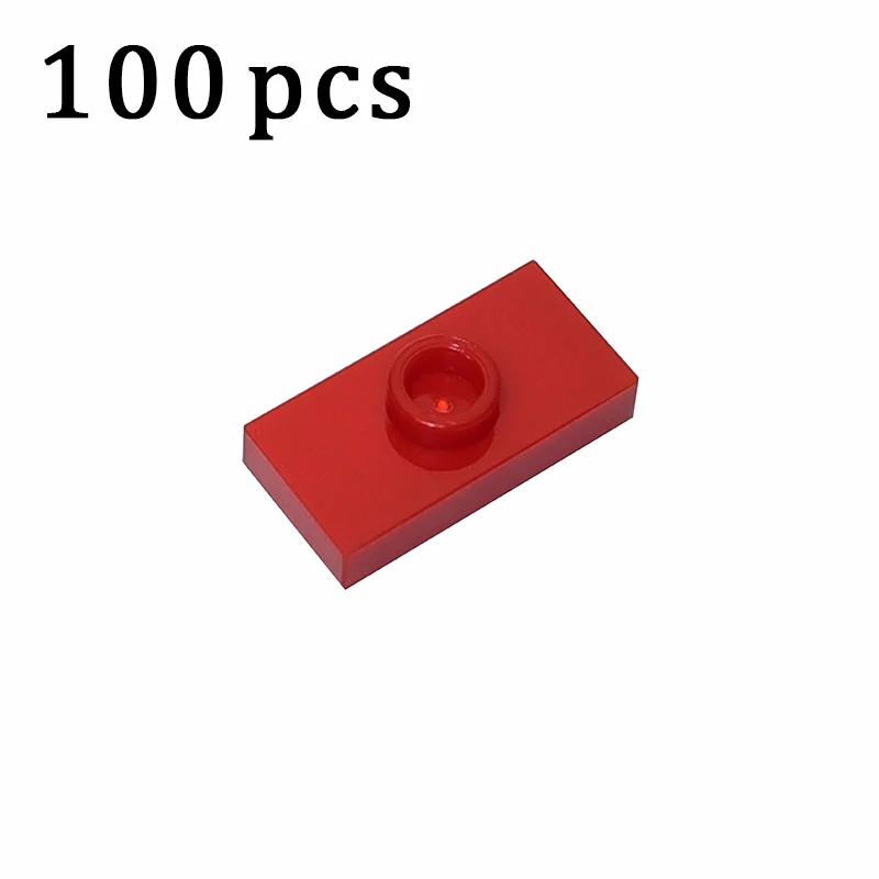100 ШТ. 15573 3794 Пластина 1x2 с 1 шипом Детали Конструктора Части Сборки Частицы Совместимые с Changeover Креативные Кирпичики