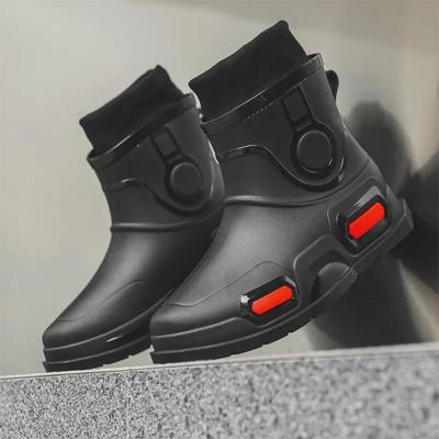 Корейские водонепроницаемые универсальные резиновые сапоги для пар, нескользящие и износостойкие для приключений на свежем воздухе