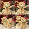 Bear Christmas Plush Toy Doll With Pp Cotton Filling For Festive Use Holiday