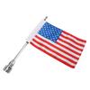 For Harley Road King Glide Sportster XL883 1200 48 72 Touring FLHT Flags Motorcycle Rear Side Mount Flag Pole Luggage Rack Parts
