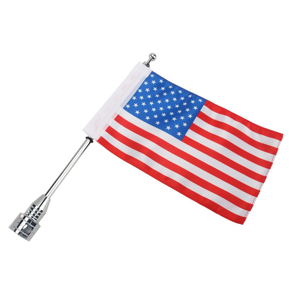 For Harley Road King Glide Sportster XL883 1200 48 72 Touring FLHT Flags Motorcycle Rear Side Mount Flag Pole Luggage Rack Parts