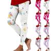 Женские повседневные модные уличные рождественские облегающие эластичные брюки для йоги, укороченные брюки
