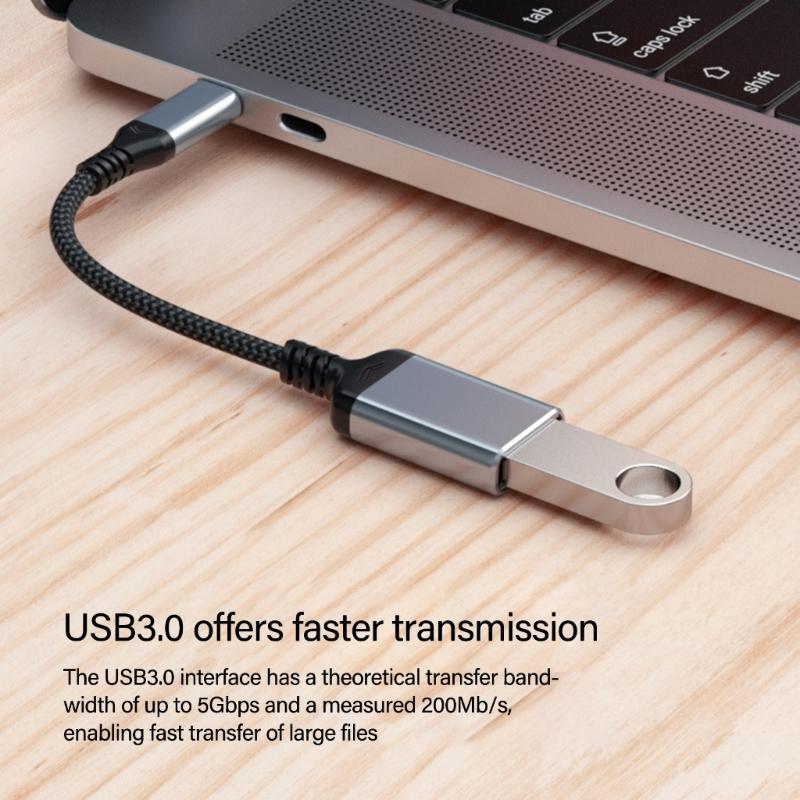 Адаптер USB Type C (папа) на USB 3.0 (мама) 5 Гбит/с Передача данных OTG Кабель-конвертер для смартфонов Компьютеров U-диска