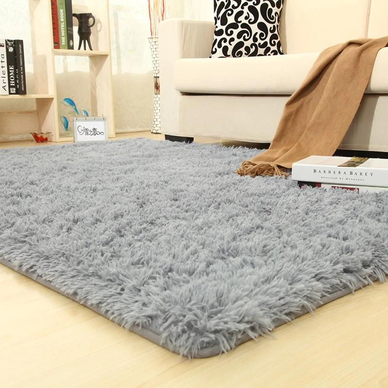 Silky Fluffy Carpet Modern Home Decor Long Plush Shaggy Rug Children's Play Mats Sofa Living Bedroom Bedside Mat Balcony Carpets
