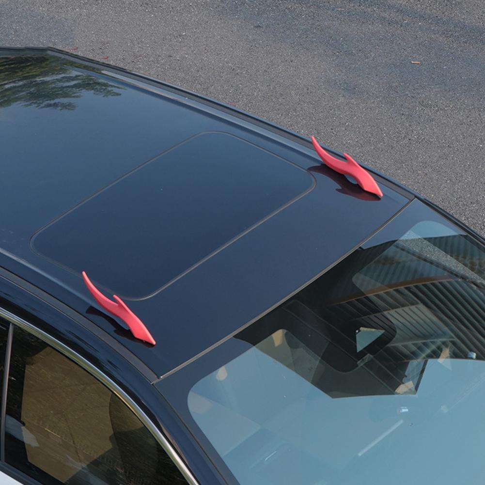 Наклейка Рога для Украшения Крыши Автомобиля Авто 3D Рога Дракона Украшение Эластичность Силиконовые Рога Легко Найти Автомобиль на Парковке