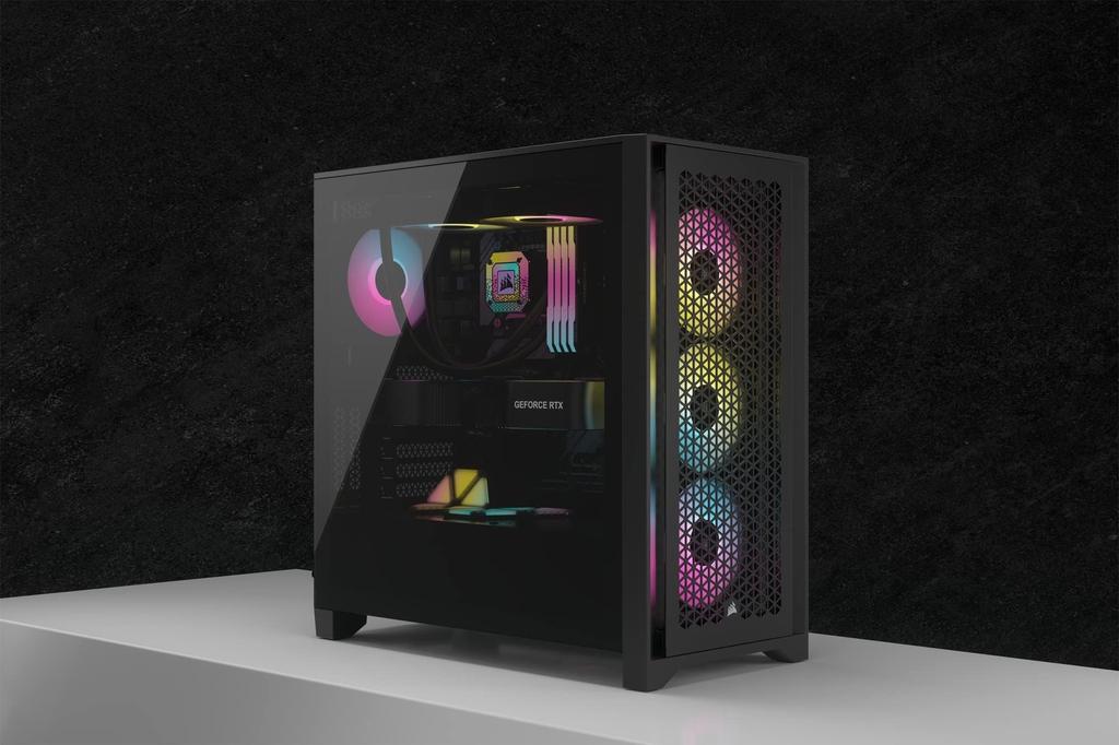 Корпус для ПК CORSAIR iCUE 4000D RGB Airflow Закаленное стекло Черный CS8623 Mid-Tower Мид-тауэр CC-9011240-WW