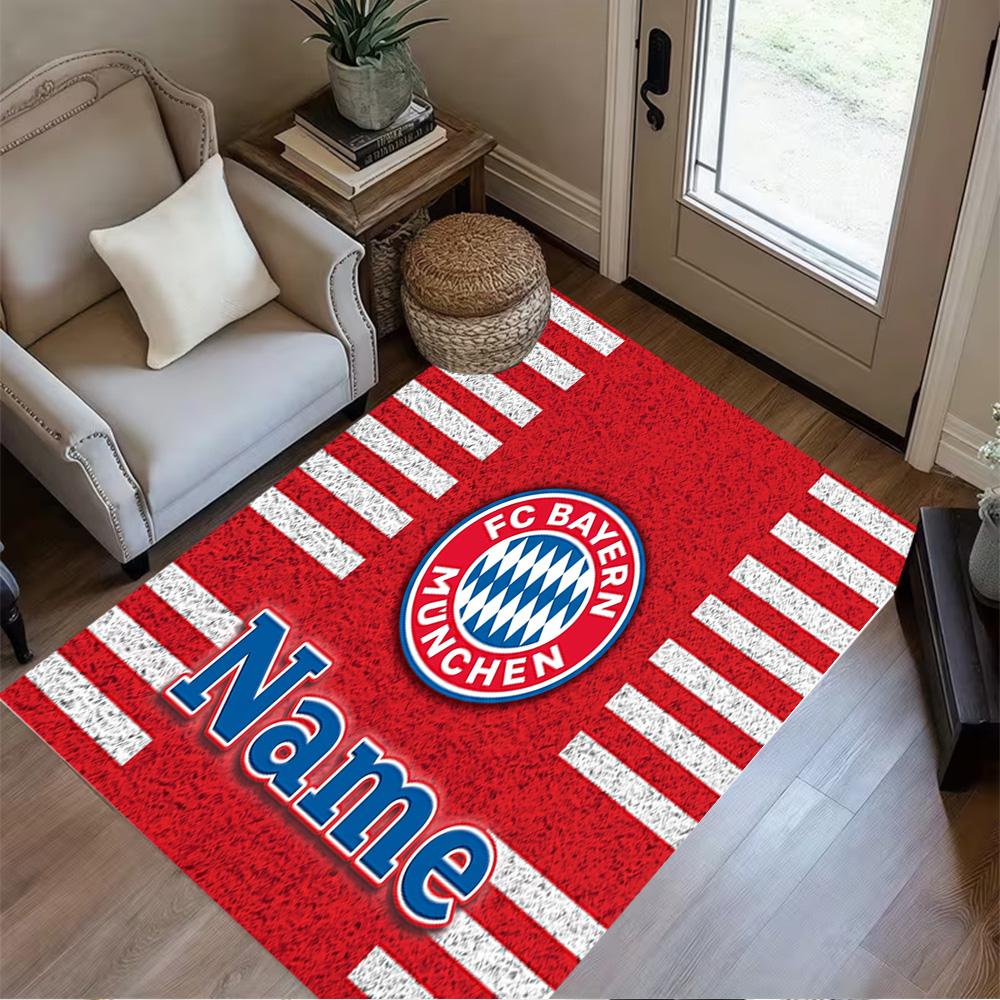 Bayern Munich Crest Carpet Perfect for Living Rooms Outdoor Playrooms Dining Room Anti-slip Rug Anime Office Decor Perfect Birthday/Christmas Gift Ide