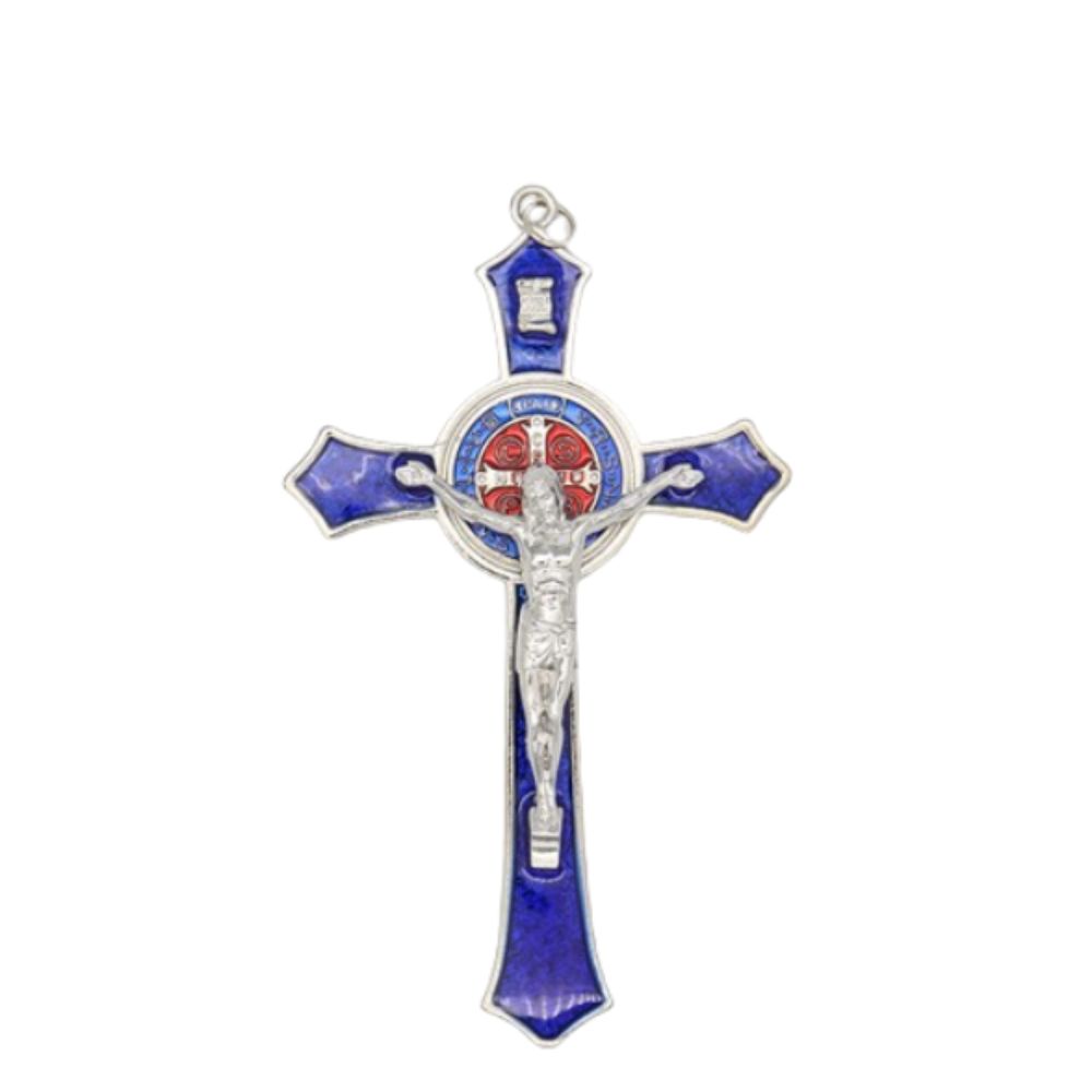 Catholic Saint Crucifix Pendant Prayer Vintage Religious Decoration  Home Office Decoration