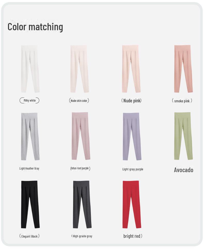 Женские антибактериальные теплые брюки из чистого хлопка с высокой талией - Осень/Зима