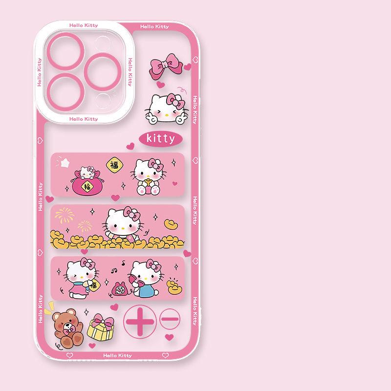 Cute Hello Kitty Transparent Casing For Xiaomi Redmi Note 15 Pro 15C 5G 14C Note 14 13 12 Pro Plus 13C 12C A5 5G 4G Case Cover