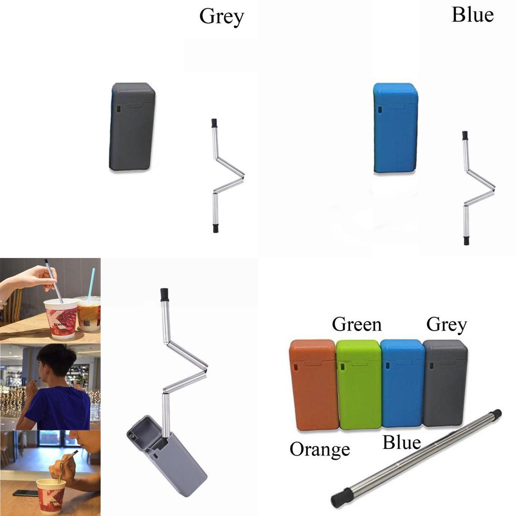 Креативная Портативная Уличная Дорожная Складная Многоразовая Соломинка из Нержавеющей Стали Идеально Подходит для Экологичных Приключений