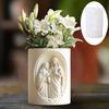 Иисус Семейное Растение Ваза Цветочный горшок Силиконовая Форма Дева Мария Иисус Смола Гипс Ваза Цветочный горшок Форма Ваза Иисуса Форма для Цветочного горшка