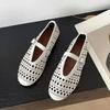 Fashion Soft Hollow Out Women's Ballet Flats Summer Autumn Mary Janes Walking Shoes Casual Round Toe Girls Loafers Shoes