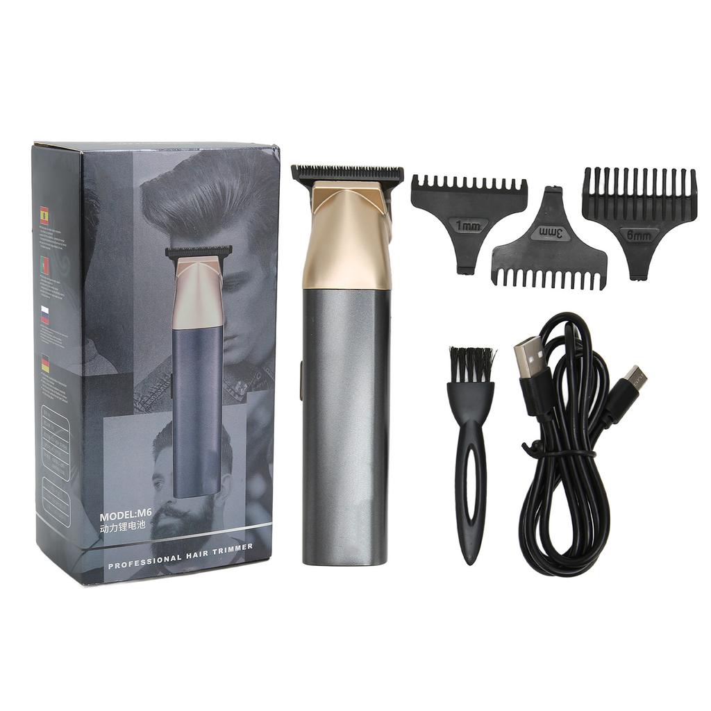 Electric Hair Clipper T Shape Blade Professional USB Charging 1500mAh Low Vibration Noise Hair