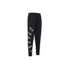 Alphabet Logo Print Drawstring Mid-Waist Knit Joggers Men Bottoms Black FB7028-010