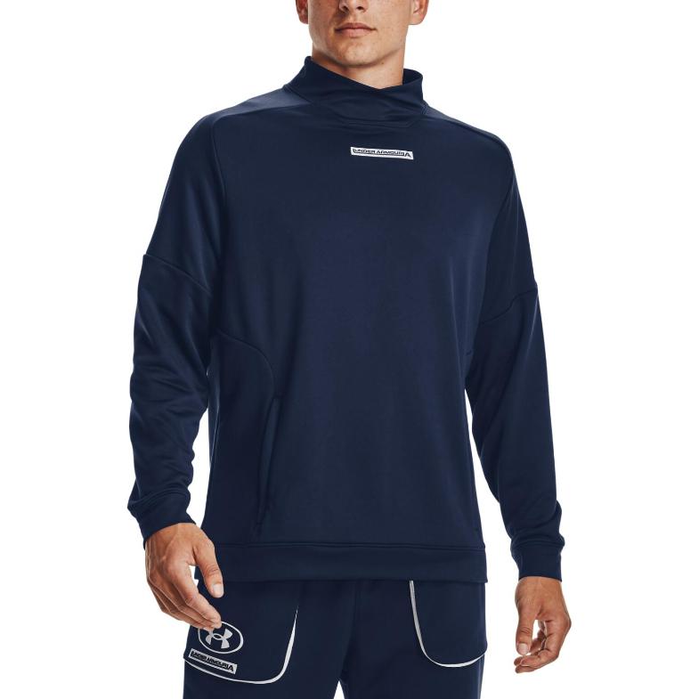 Under Armour Толстовки Мужские Темно-синие С высоким воротником Умеренный Обычный 1366482-408