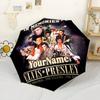 Elvis Personalized Name Umbrella Automatic Umbrella Compact 8-Rib Lightweight Lightweight Travel Essential Fashionable Gift for Festivals