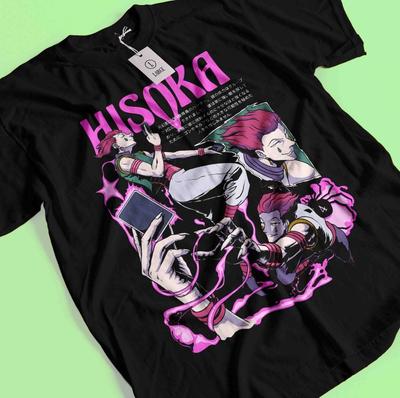 Рубашка Хисоки Хантер х Хантер Манга Полоска HXH Аниме Унисекс рубашка Футболка Все Размеры