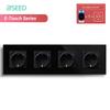 BSEED 1/2/3/4-клавишный сенсорный выключатель Zigbee, стекло с USB-C, EU розетки 20 Вт, умный настенный выключатель, сенсорный экран, подсветка, серия E