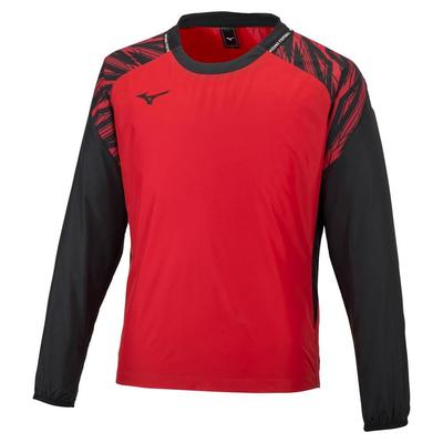 Mizuno P2ME2020 Футболка с длинным рукавом, китайский размер L, водоотталкивающая, красная,