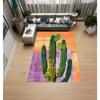 Cactus, Western, Desert, Desert Plant, Green,Orange, Nature, Light Purple , Home Decor Rug, Modern , Popular Rug