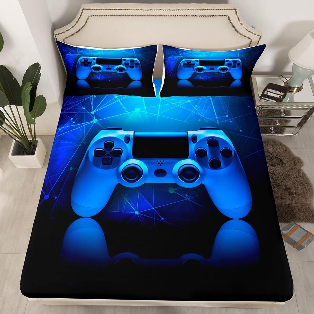 Узор Эйфелевой башни Шапка на кровать из трех частей Цифровая печать Постельное белье Шапка на кровать Набор из трех частей Детский Взрослый