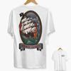 Rough Seas Tattoo Art Retro Style Summer Casual TShirt Unisexs and Womens Luxury Brand