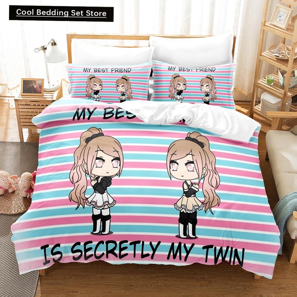 3D аниме Gacha Girl комплекты постельного белья пододеяльник с наволочкой Twin Full Queen King постельное белье постельное белье для домашнего текстиля