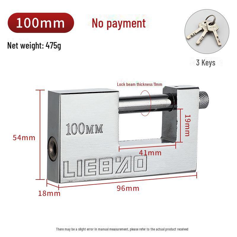 Противоугонная прямоугольная защита навесного замка с функциями защиты от взлома и сдвига для дверей и шкафов