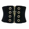 Women Corset Belt Tummy Zipper Closure Elastic Fashion Slimming Daily Body Shaping Breathable Ultra Wide Soft Black High Waist