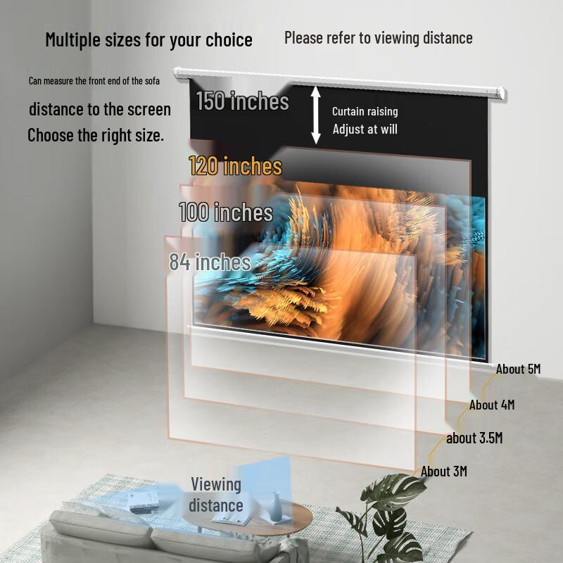 Deli Electric Projector Screen