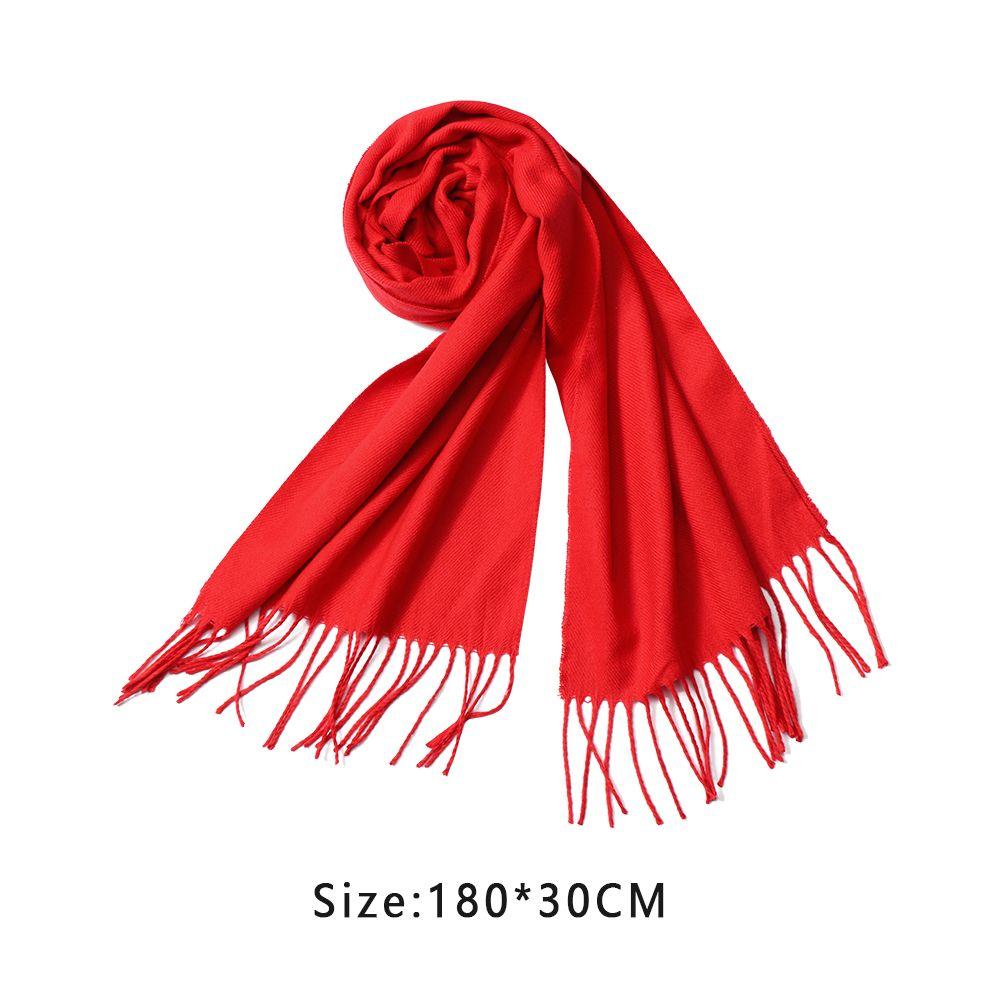Business Autumn Winter Warm Long Shawl Cotton Scarf Pashmina Cotton Pure Color