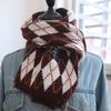 Thickened Y2K Checkered Scarf Korean Style Winter Cashmere Shawl  Check Scarf  Women/Men