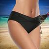 Women Bikini Briefs Mid-rise Breathable Elastic Swim Trunks Sexy Ruffle Design Quick Drying Swimwear Trunks