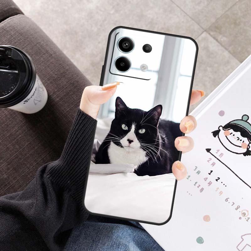 Милый Чехол-Животное Кошка Для Xiaomi Redmi Note 14 13 10 11 12 15 Pro Plus Чехол Для Redmi 15 15C 14C 10C 12C 13C