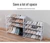 Modern Space-Saving Multi-Layer Shoe Rack: Punch-Free Assembly, Painted Finish for Living Room Storage