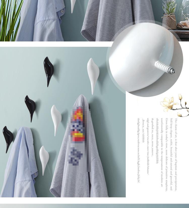 Modern Bird Decorative Wall Hooks for Coats & Hats - Indoor Simple Design