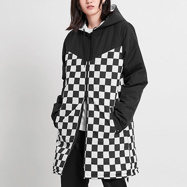 Vans Lightweight Windproof Plaid Jacket Women Jackets Black VN0A47VBBLK