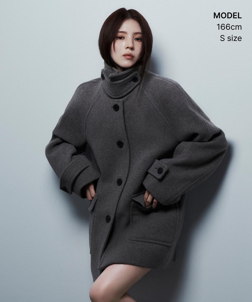 MUSINSA STANDARD WOMAN Women'S Cashmere Blend Half Balmacaan Coat [Taupe]