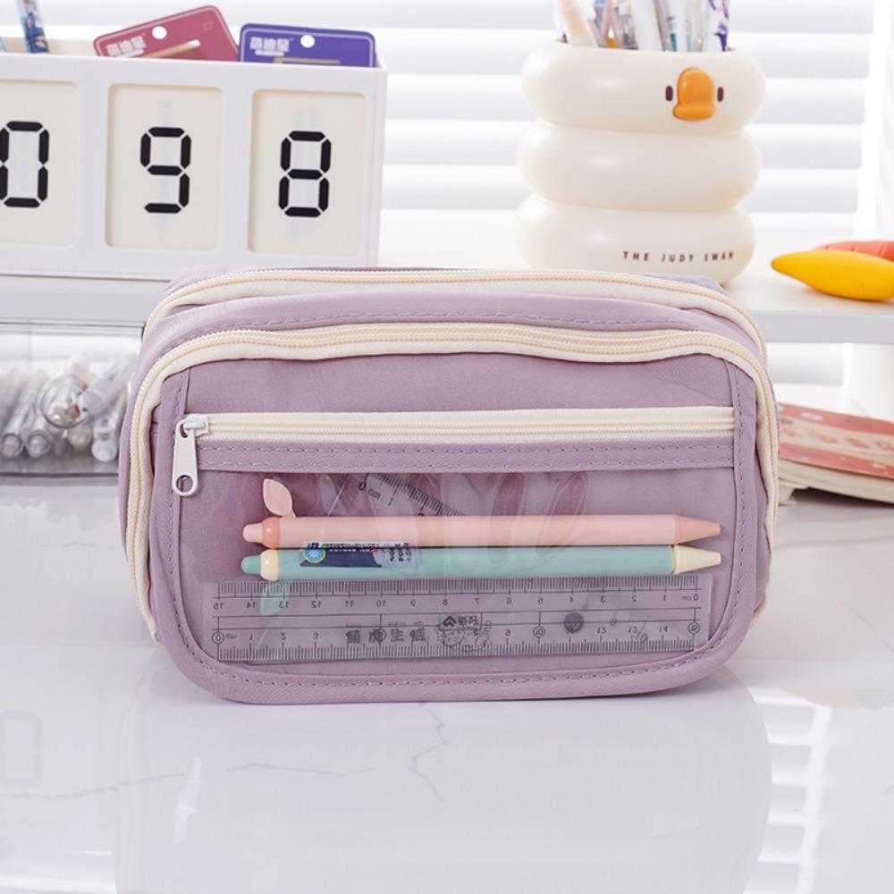 ПУ пенал большой вместимости органайзер для школьных канцелярских принадлежностей косметичка школьные офисные принадлежности