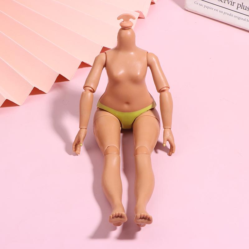 23Cm Height Big Sister Doll'S Body 1/6 Joints Movable Body Dark/ Light Brown Skin Slime Doll Accessories