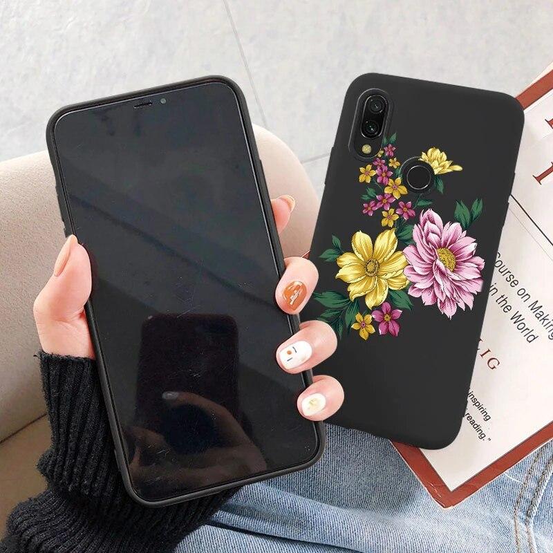 Redmi Note 7 Pro 7S Funda Rainbow Heart Vintage Flowers Leaves Чехол для телефона Мягкий силиконовый чехол-бампер для Xiaomi Redmi Note 7 Противоударная защитная сумка